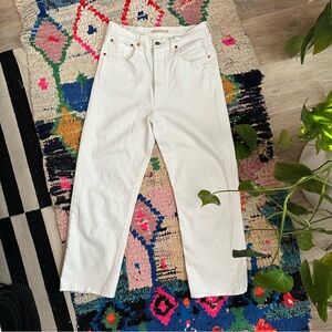 Levi’s Ribcage Straight White Jeans